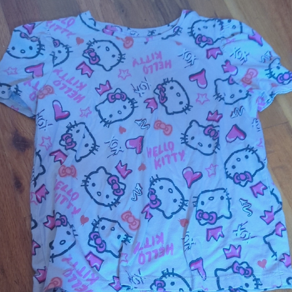 Hello Kitty Short Sleeve Tee - Pink and White